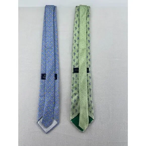 Men's Summer Ties Lot of 2 Brooks Brothers Tommy Hilfiger Lobster & Lemons - Picture 5 of 7